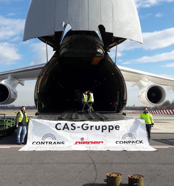 Die CAS Gruppe sorgt für einen reibungslosen Transport mit dem Flugzeug.